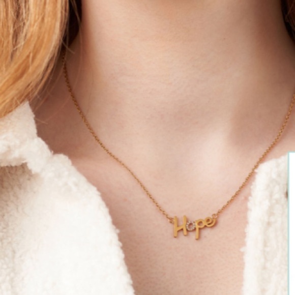 HOPE Gold-Toned Necklace NIB - Picture 5 of 6